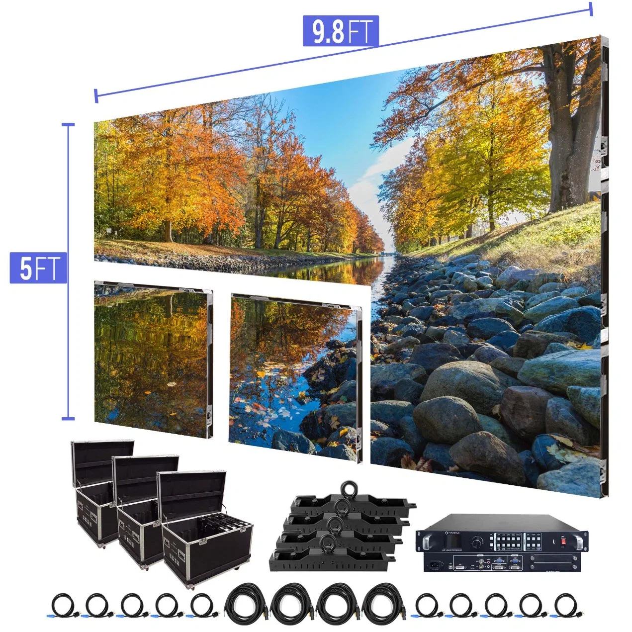 Mur vidéo de raccordement d'écran LCD LED Full HD 46" 55" 3,5 mm, mur TV