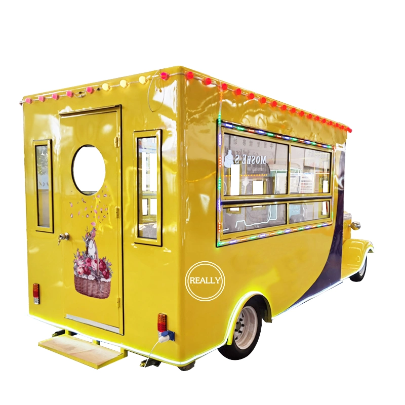 Kommerzielle Mobile Lebensmittel-Lkw Chinesische Elektrische Lebensmittel Kiock Outdoor Street Ice Cream Van Coffee Shop Buch Fast Trailer zu verkaufen