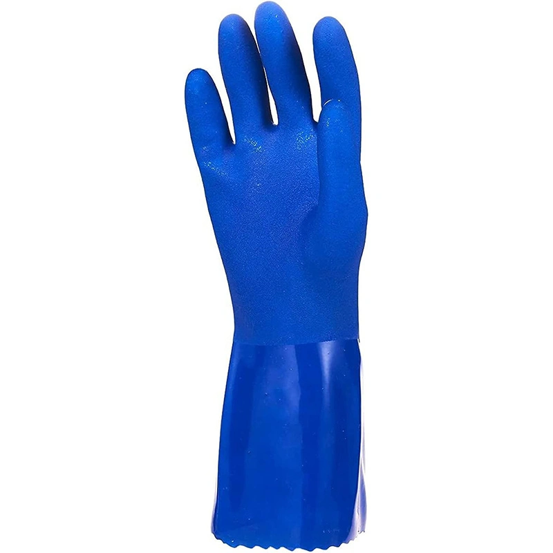 High quality/High cost performance  Safety Work Labor Rubber PVC Gloves Factory Price