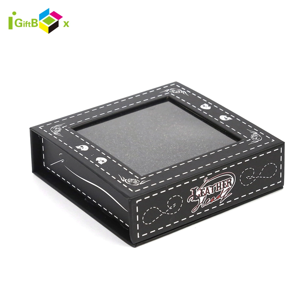 Customized Cardboard Gift Carton Paper Box Package with Windows to Display The Products