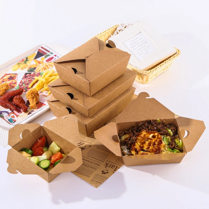 Dry Flower Pack Paper Square Lunch Biodegrad Sushi Tray Fast Food Contain PA Box