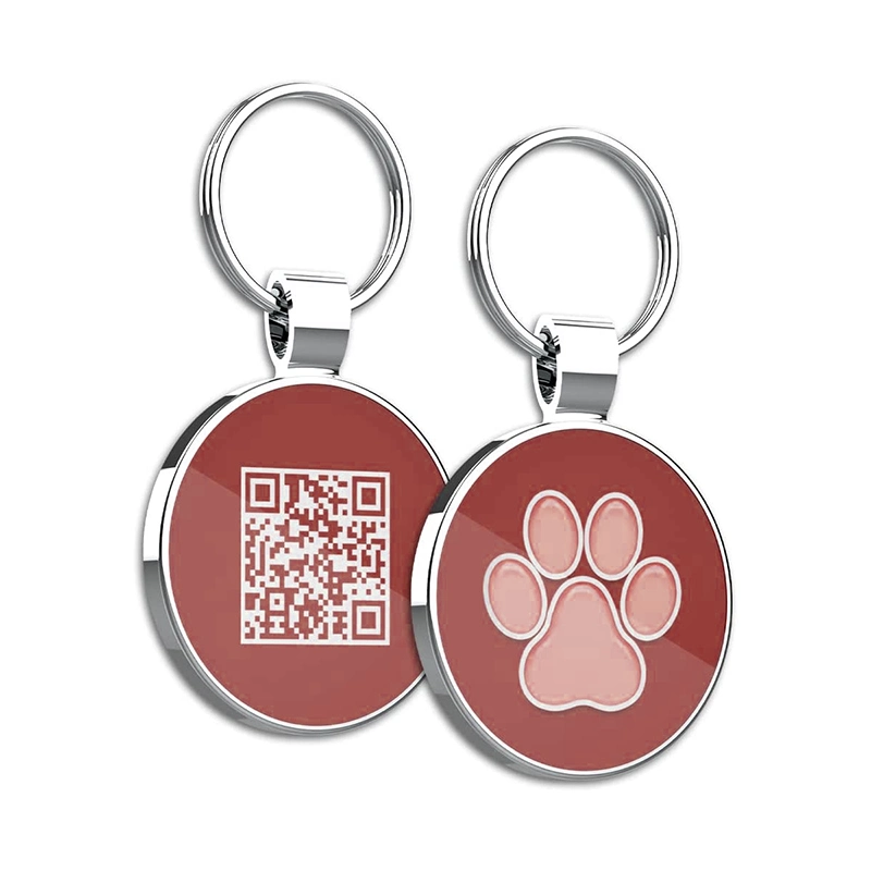 Custom Printing RFID Pet Tracking Tag 13.56MHz NFC Pet ID Tag Qr Code Electronic Dog Collar