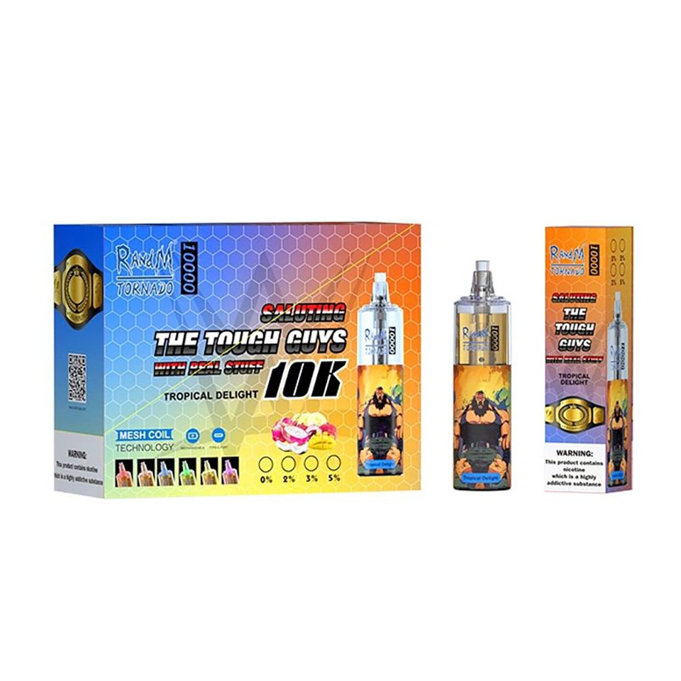 Randm Original Factory Wholesale/Supplier Vaper Vapsolo Tornado 10000 Puffs 10K Puff Nuevo jugo VAPE Refillable 20ml OEM con batería Indicador de alimentación