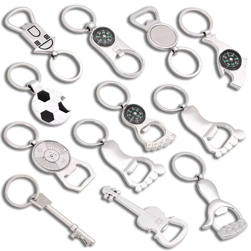 China Wholesale Cheap Custom Enamel Plate Fashion Decoration Key Holder Tag Promotional Gift Metal Laser Key Ring Pendant Car Accessories Bottle Opener Keychain