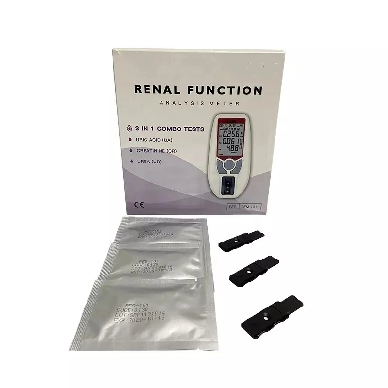 Precio competitivo 3 en 1 Portátil Digital Bluetooth el ácido úrico Ua Cr UR la función renal Analyzer