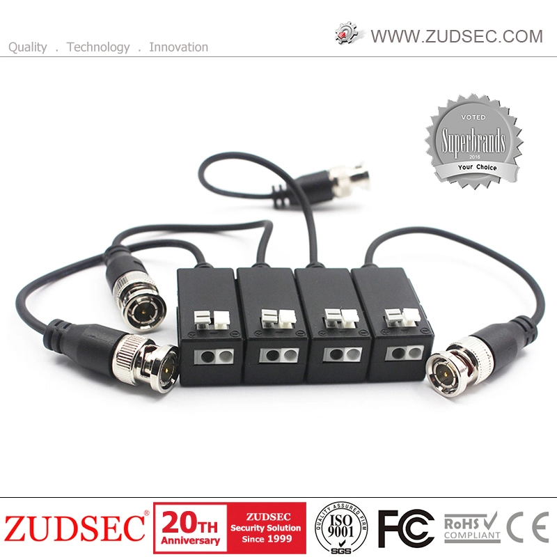 Video Balun Passiv 1080P Ahd Cvi Camera Power Balun with Ground Loop Lowest