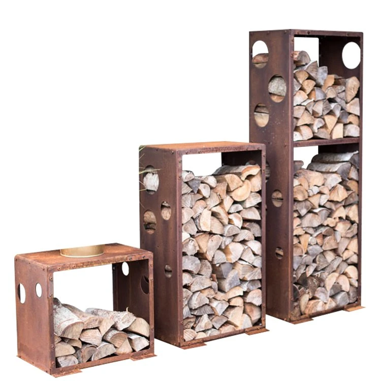 Ampliamente utilizado de calidad superior de leña al aire libre Rack de leña de madera almacenamiento Bastidor