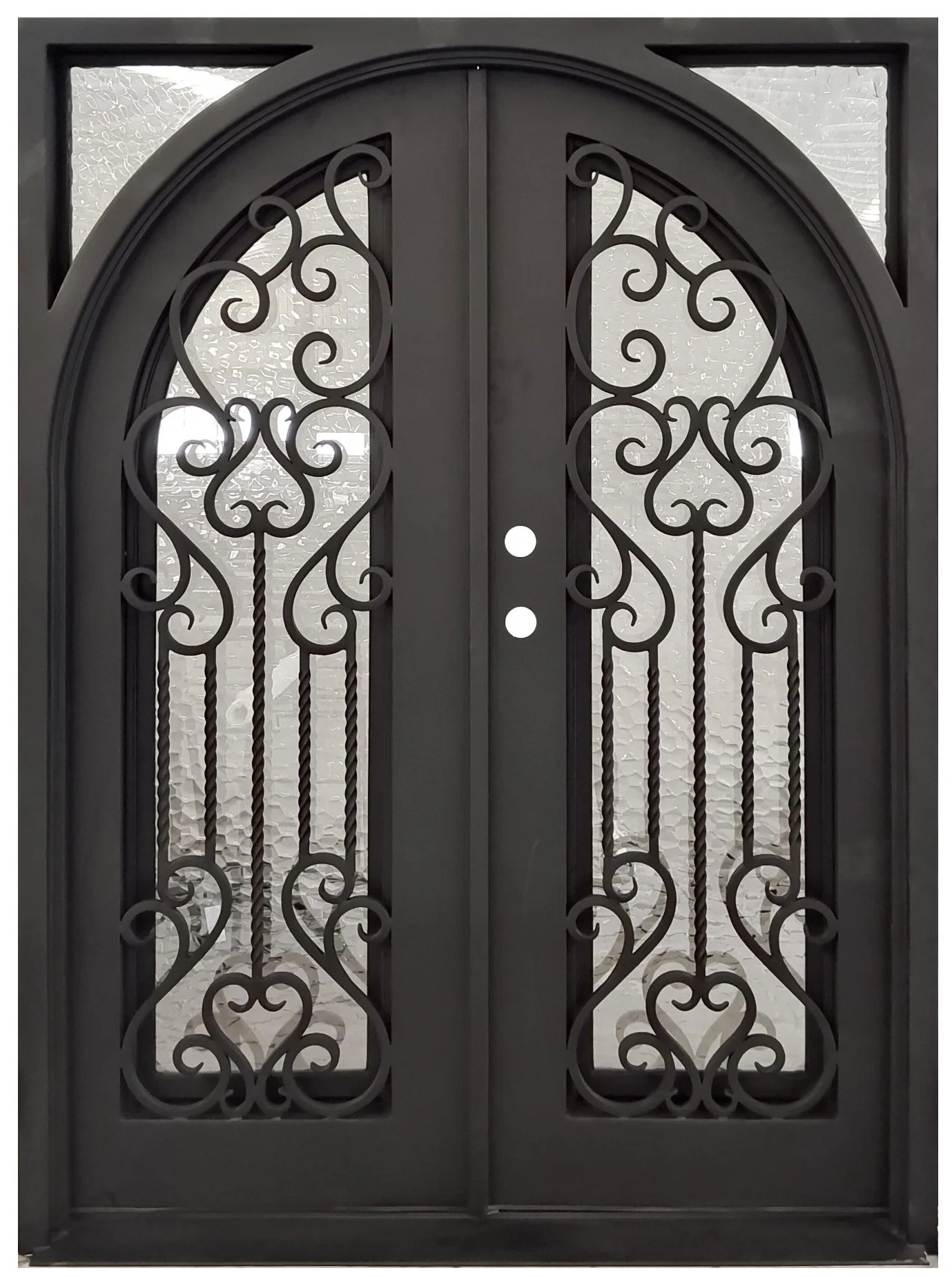 Main Entrance Double Metal Grill Wrought Iron Steel Doors Windows