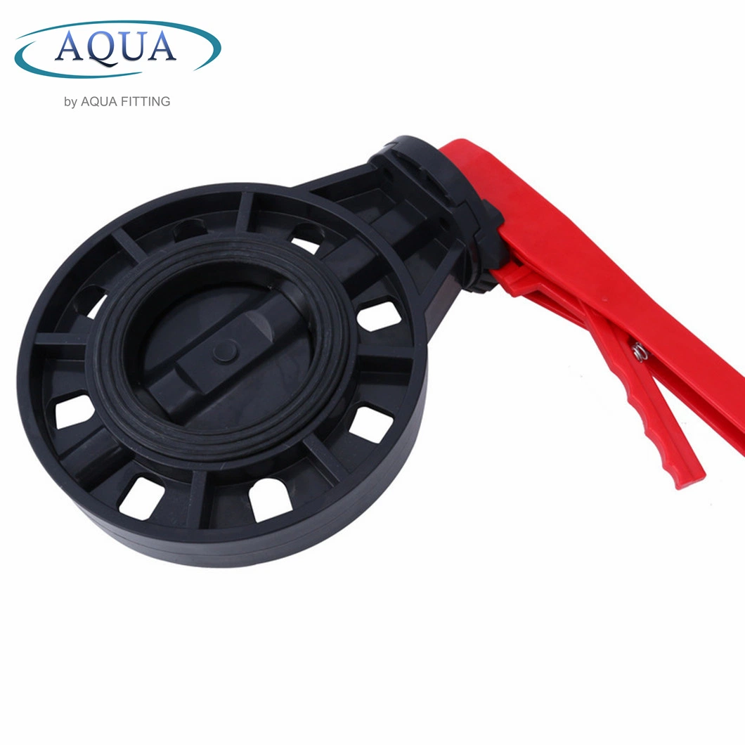 Plastic UPVC Hand Lever Type Butterfly Valve for Industry DN25-DN150