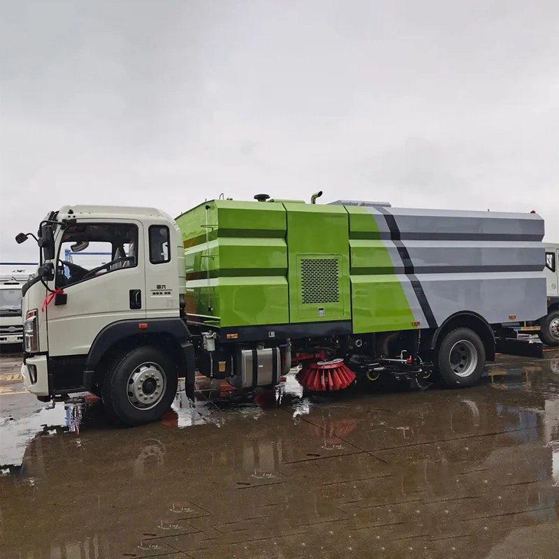 Sinotruk 4X2 camion de balayage de rue camion de nettoyage de chemin de vide