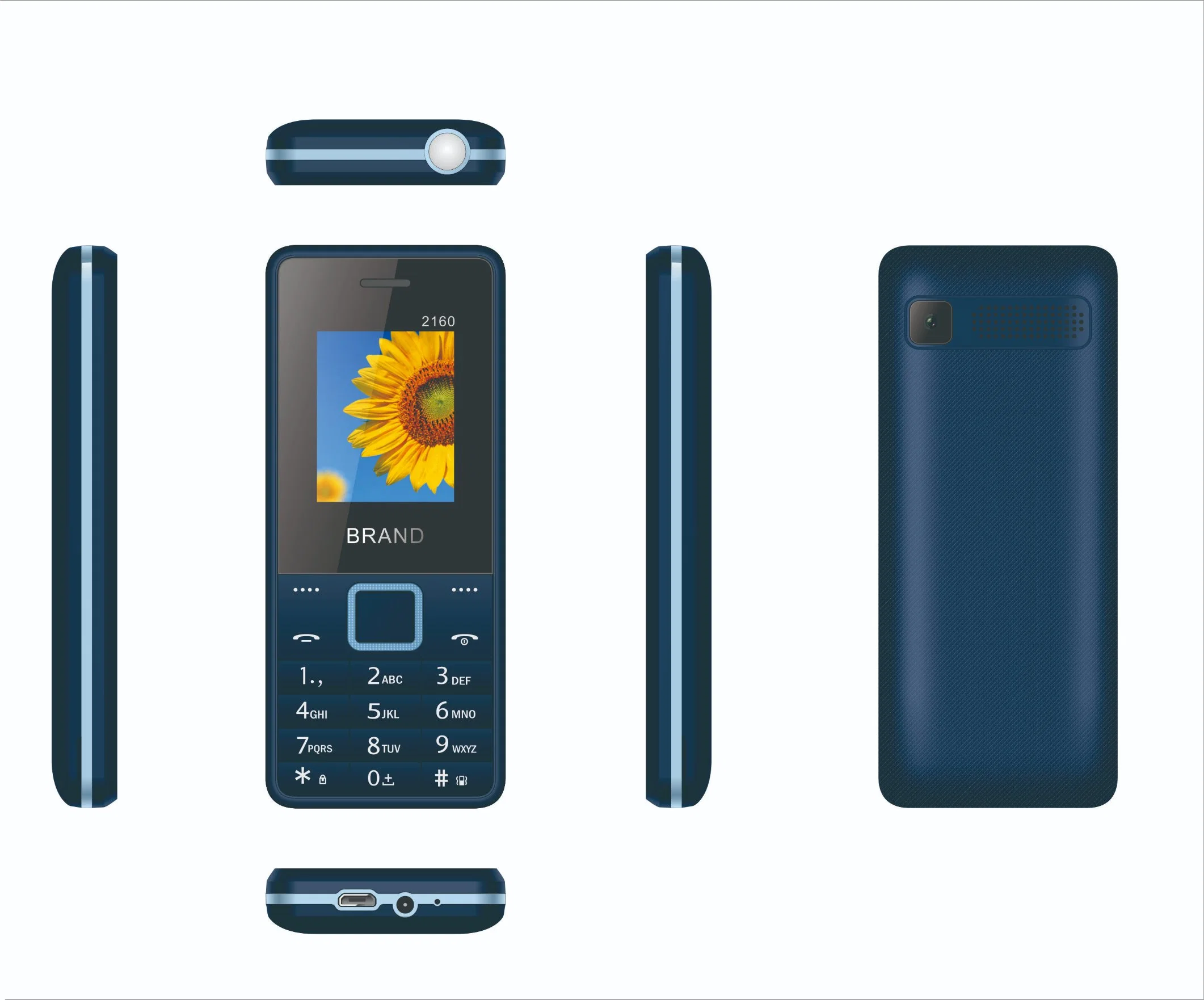 2160 Téléphone mobile Dual SIM ou 3 SIM Prix compétitif Téléphones 4G à fonctionnalités