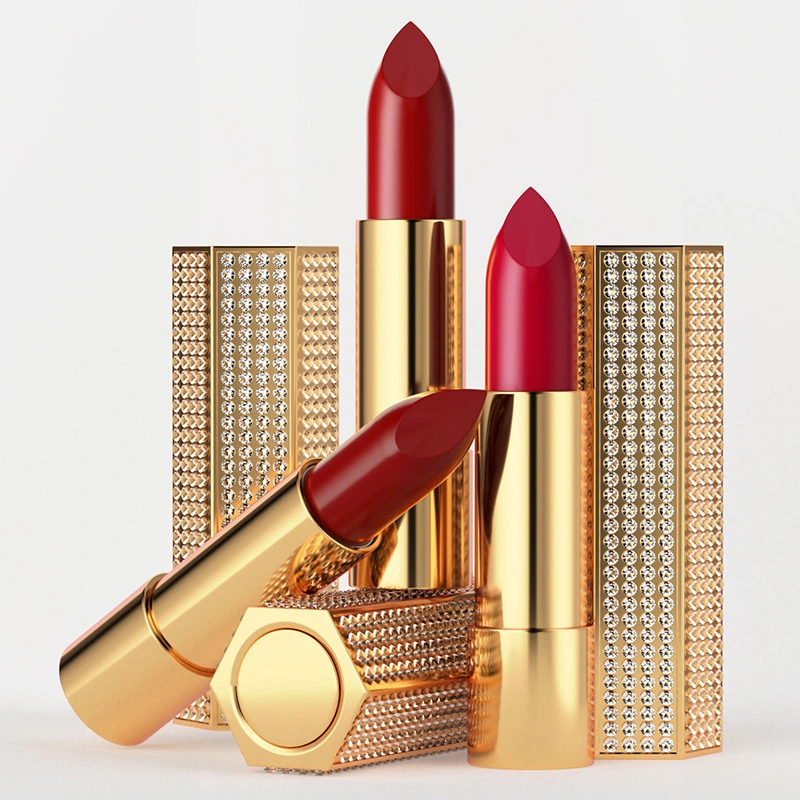 Color Lipsticks Girls Women Waterproof Long-Lasting Moisturizing with Bling Design Esg13913