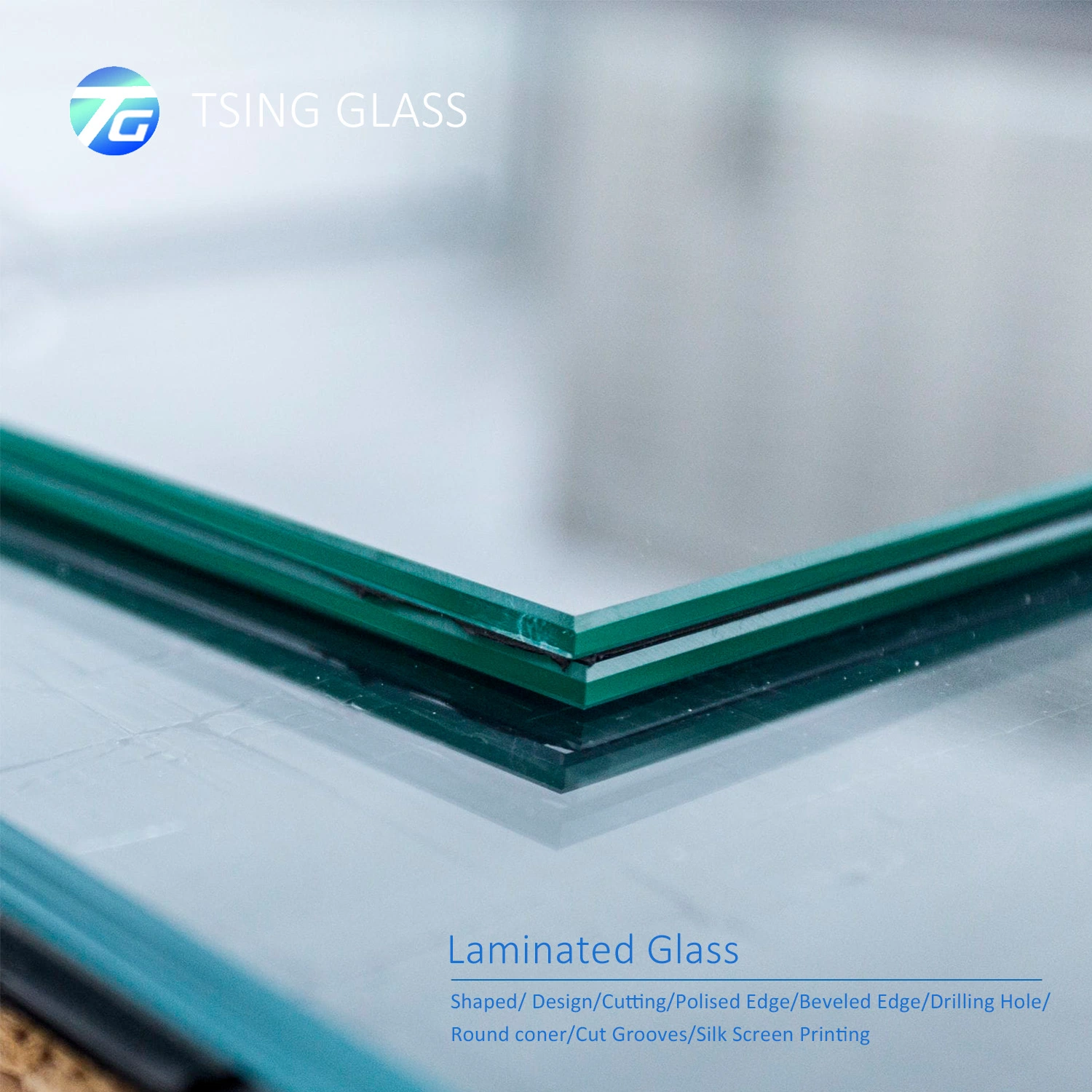 4.38mm 6.38mm Clear Colored Toughened Laminated Glass for Building Glass Windows, Doors, Glass Railings, Furniture, Table Tops, Shower Doors