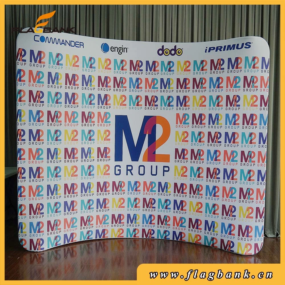 10FT Curved Aluminum Tension Fabric Display Banner Stand