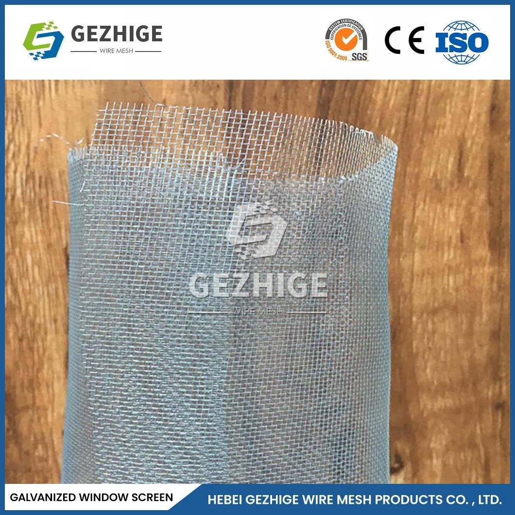 Gezhige Vertical Sliding Window Screens Wholesale/Supplierrs Galvanized Steel Wire Mesh Sliding Screen Door and Window China Rust-Proof Galvanized Window Screen