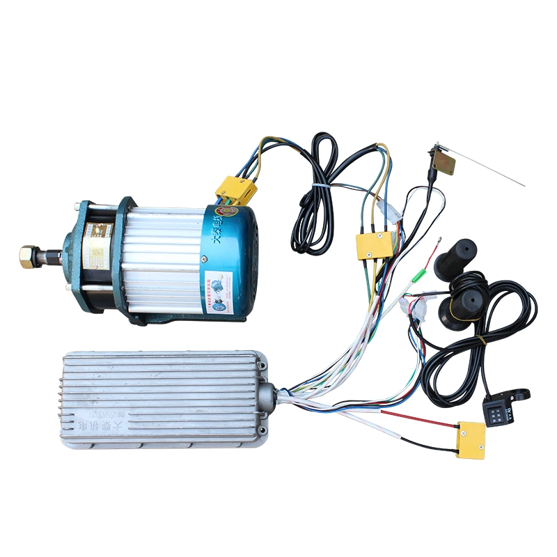 Datai 1550W Motor de engranajes y controlador Easy-Match para Tricycle eléctrico, bicicleta eléctrica 3400 rpm