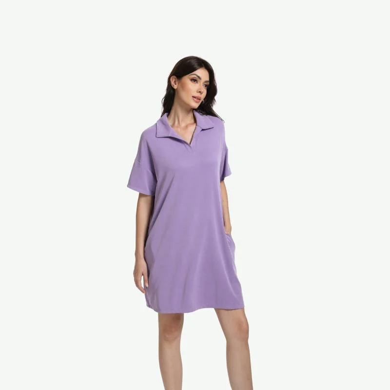 Elegante camisones de plumón a medida Mayorista/Proveedors ropa de dormir de manga corta para Mujeres