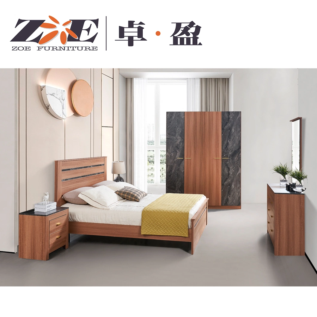 Modern Wooden Chinese High Class Big Size Bedroom Furniture Set