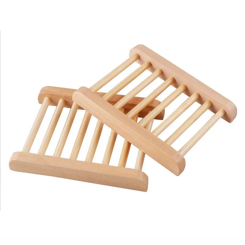 Soap Rack Plate Box Container Bamboo Soap Dish for Bath Shower Plate