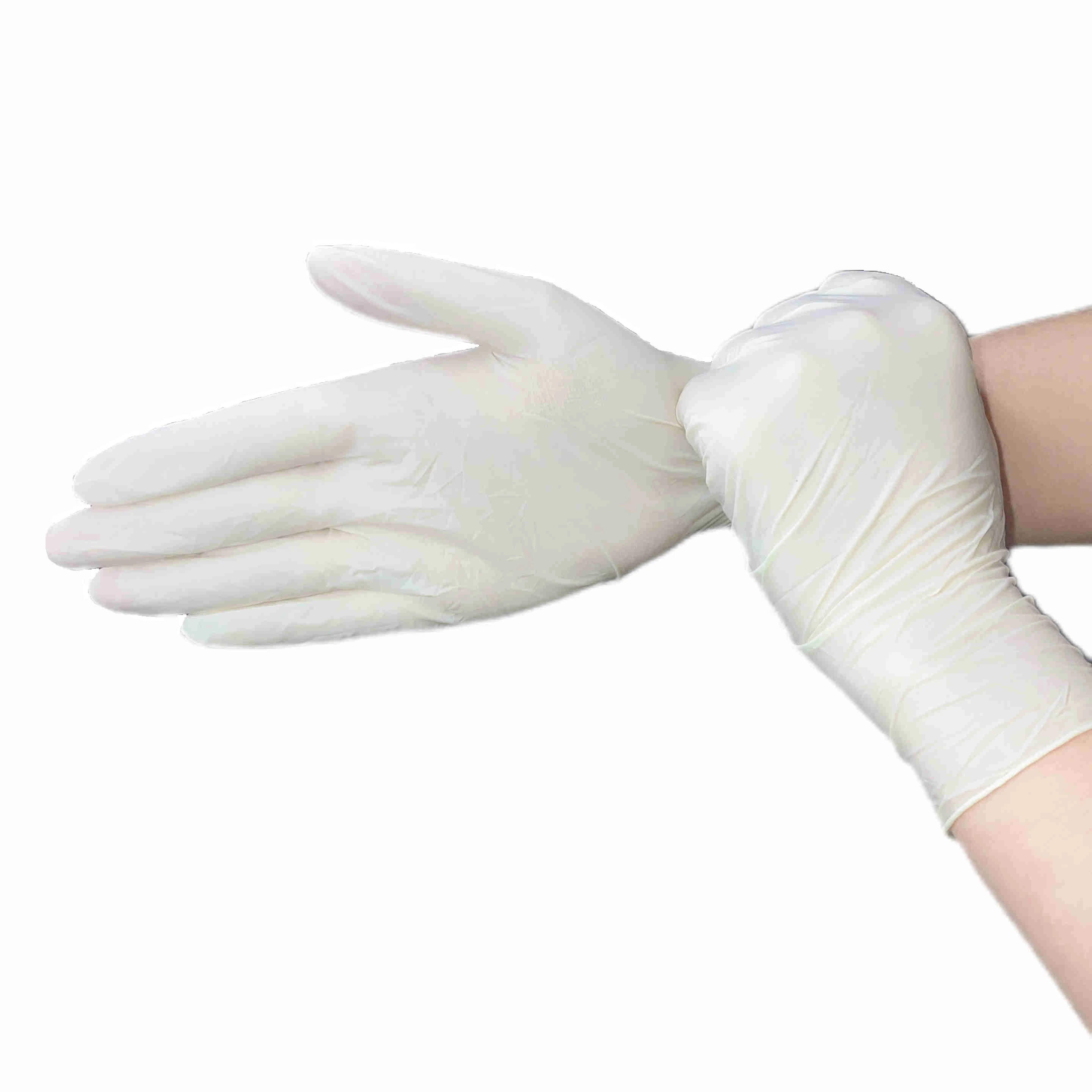 9" White Disposable Examination Tattoo Powder Free Working Household Rubber Latex Gloves