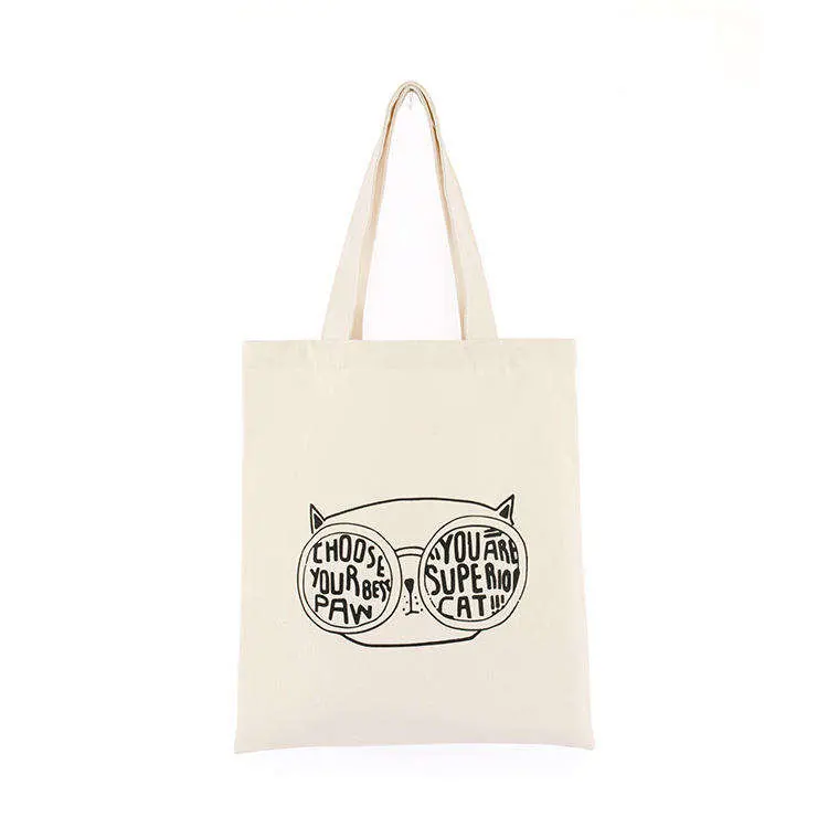 Custom Print Logo Shopping Recycled Gift Cotton Canvas Tote Bag for Promotion