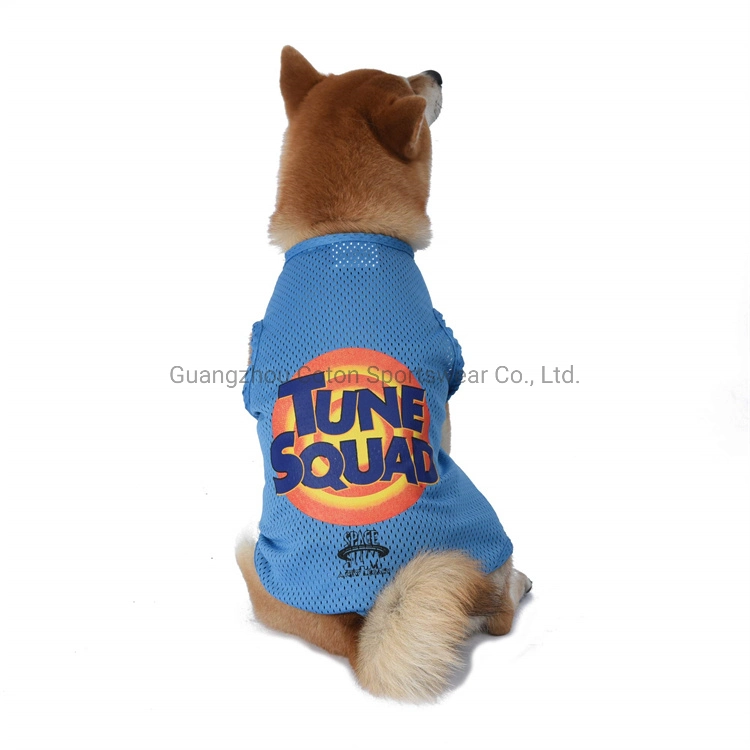 Fabrik Mode Dauerhafte Katze Hund Sublimation Druck Shirt Pet Sunmmer Bekleidung Hunde Basketball Shirt