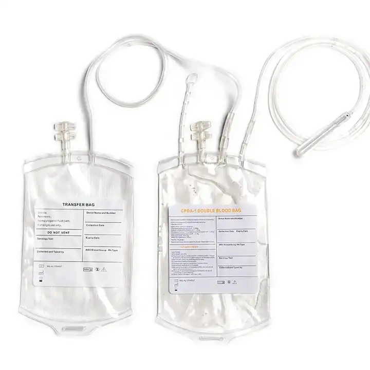 Utilisation de l'hôpital Simple Double Triple Quadruple jetables Medical sacs de sang Cpd 450ml