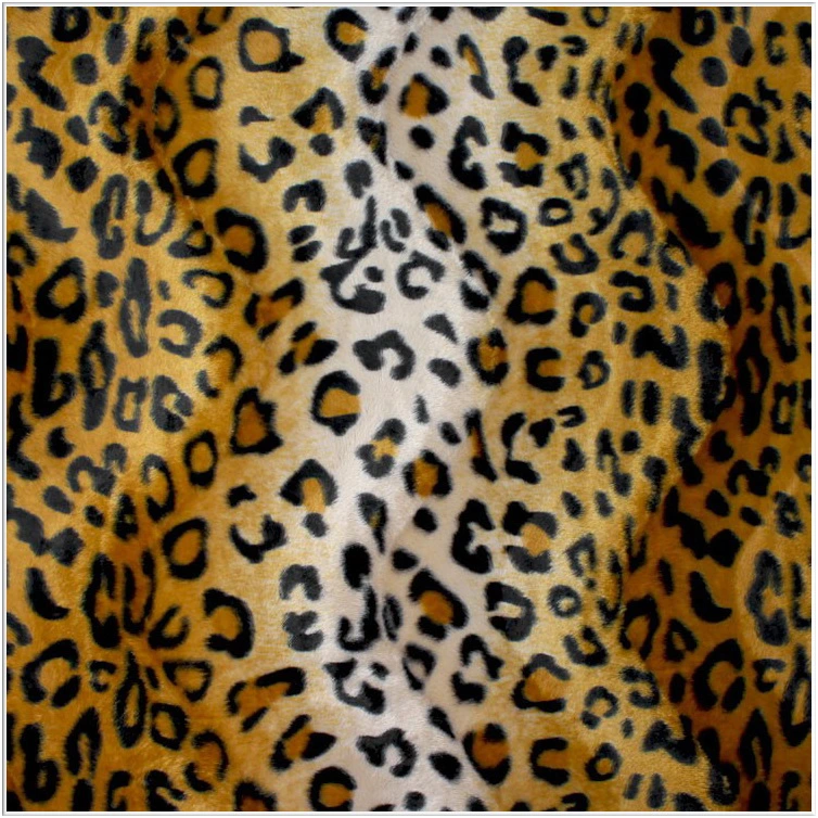 Animal Pattern Short Hair Velboa for Shoes Fabric