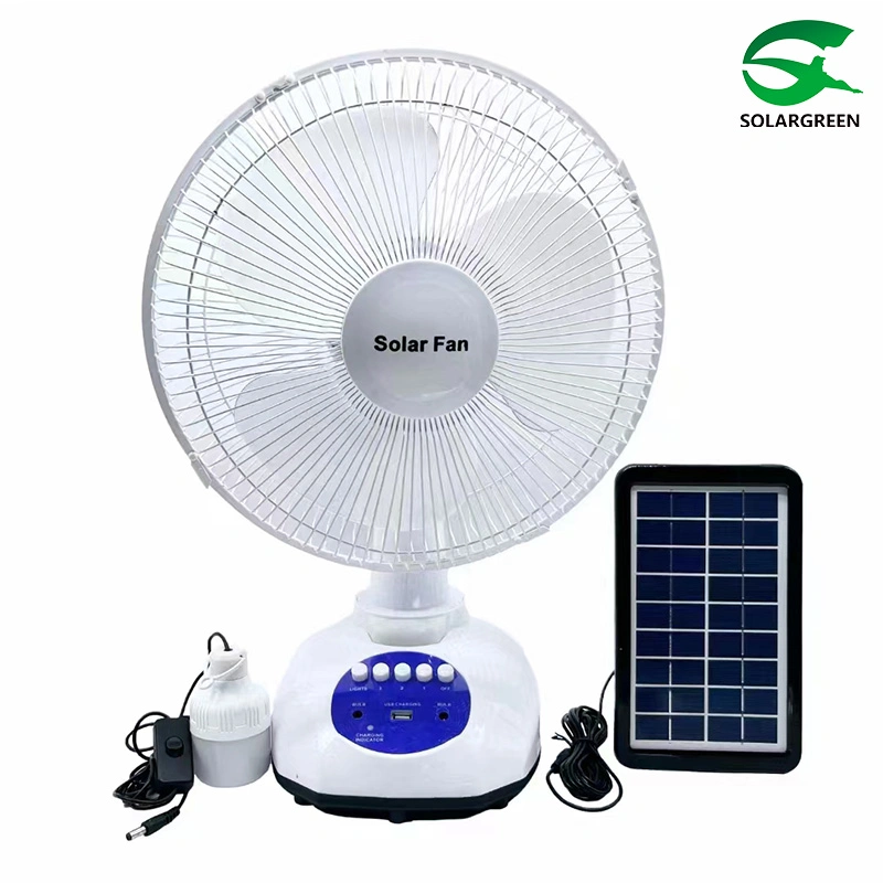 Factory Electric Rechargeable Power Table Fan 12/16inch Portable Solar Energy Fan