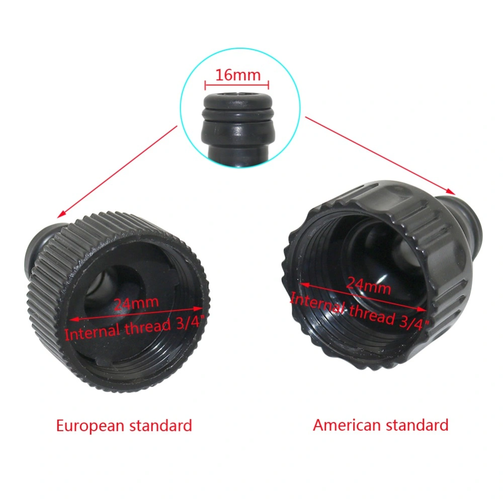 3/4/Estándar americano estándar Europeo Rosca Macho/Hembra Conectores rápidos Jardín Kit de conectores de agua de riego