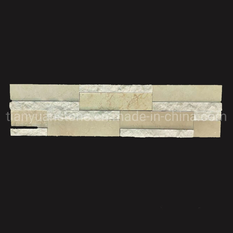 Sunny Beige Marble and Antacid Classic Ledge Culture Stone Feature Wall