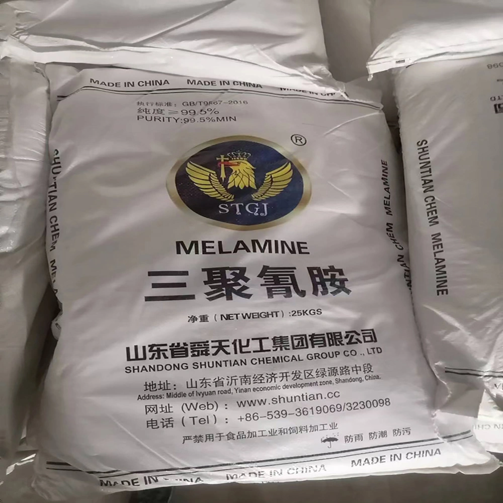 Chemical Supplies 99.8% Industrial Grade Melamine Powder for Melamine Resin Plywood