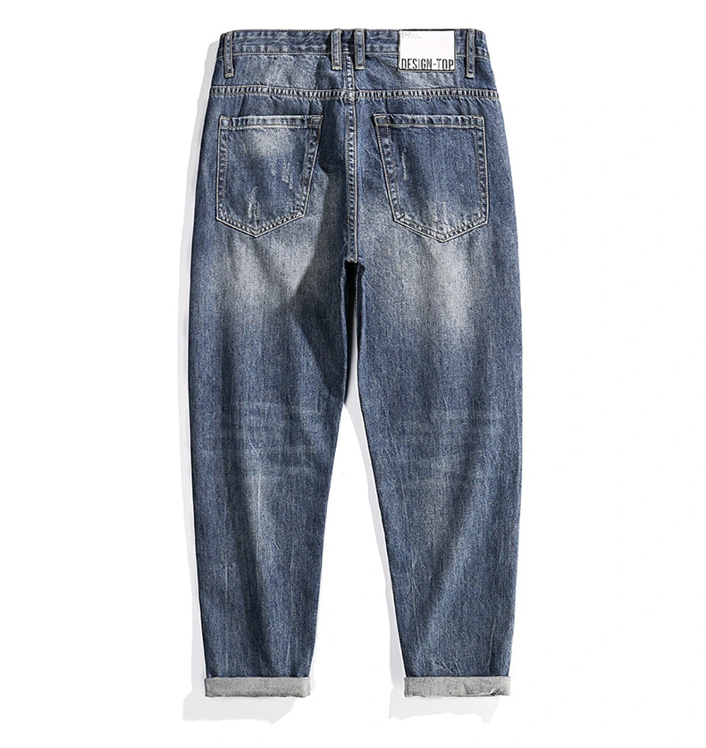 Зимние джинсы нового стиля Ripped Jeans мужские джинсы высокого качества