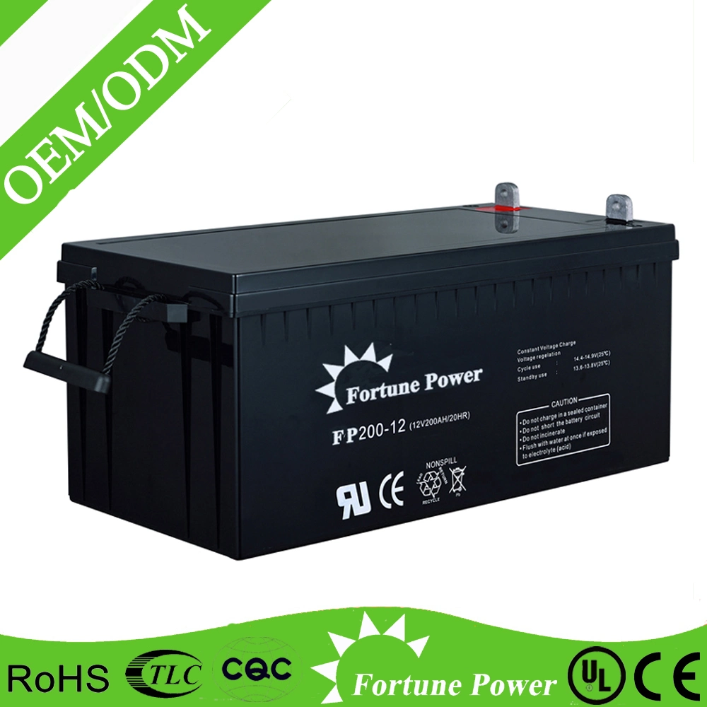 Gel Solar Panel 12V200ah Deep Cycle AGM Battery UPS Inverter 12V 200ah Lead Acid Battery Solar System