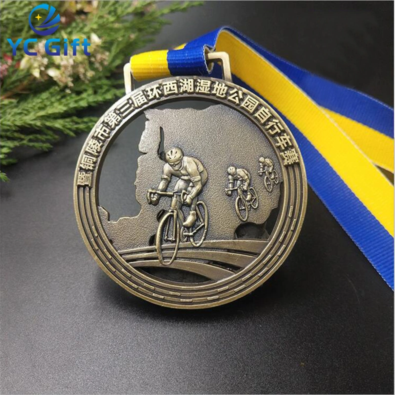 Professional Customized Zinc Alloy Casting Sport Sailboat Medallion Marathon Metal Art Crafts Award Sailing Kayaking Medal for Souvenir Gift