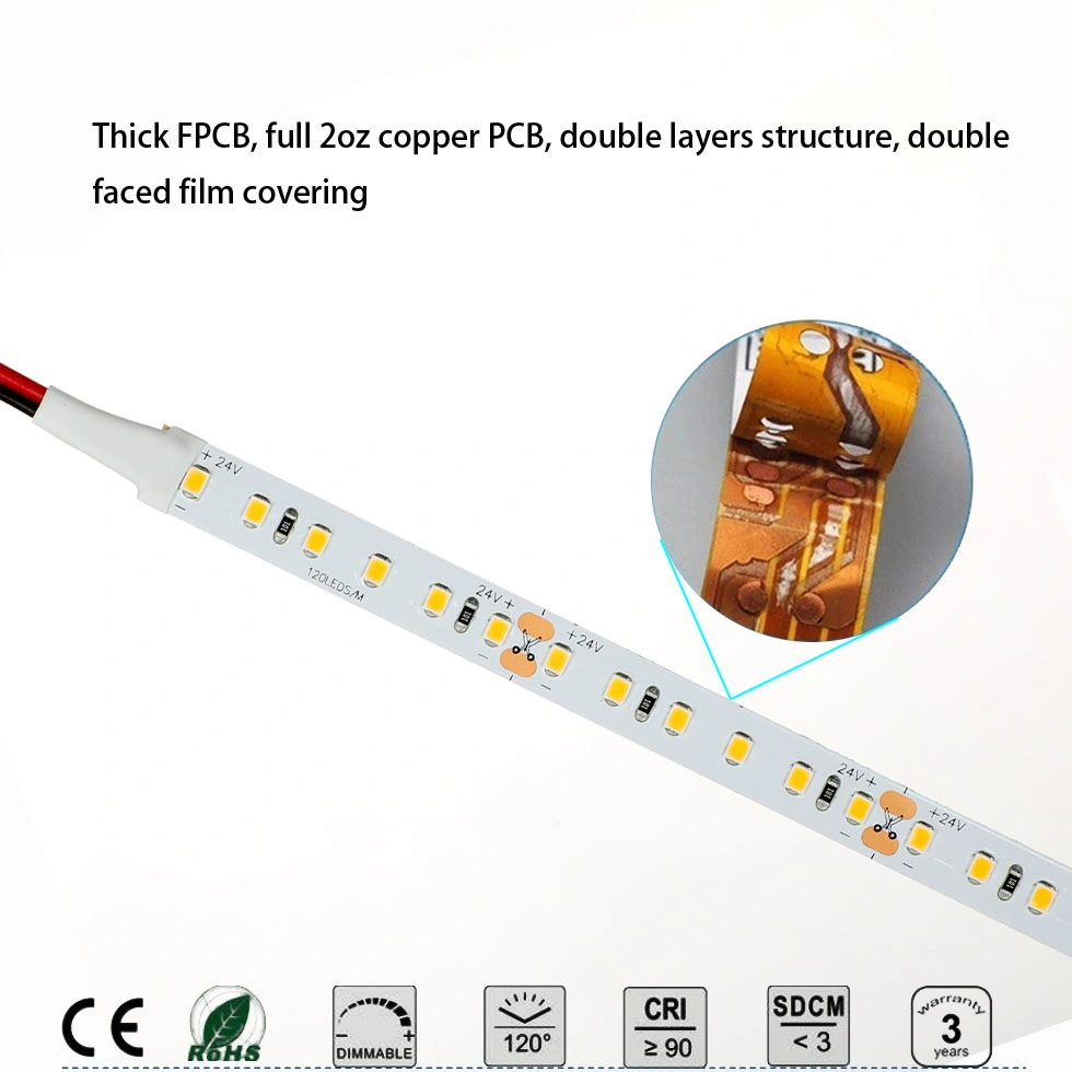 Flexible LED Strip 24V DC Fob LED Tape Warm White Blue IP20 IP65 Waterproof for Indoor and Outdoor