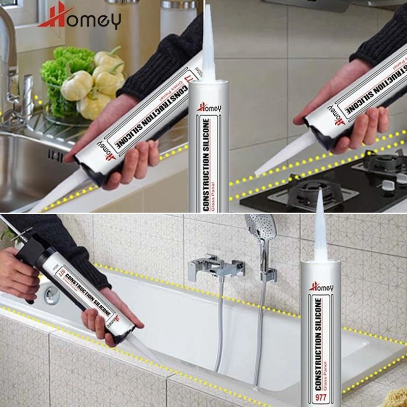 Homey Tvs Aquarium Safe Weathering Resistance Silicone Sealant for Glass, Aluminium, Metal