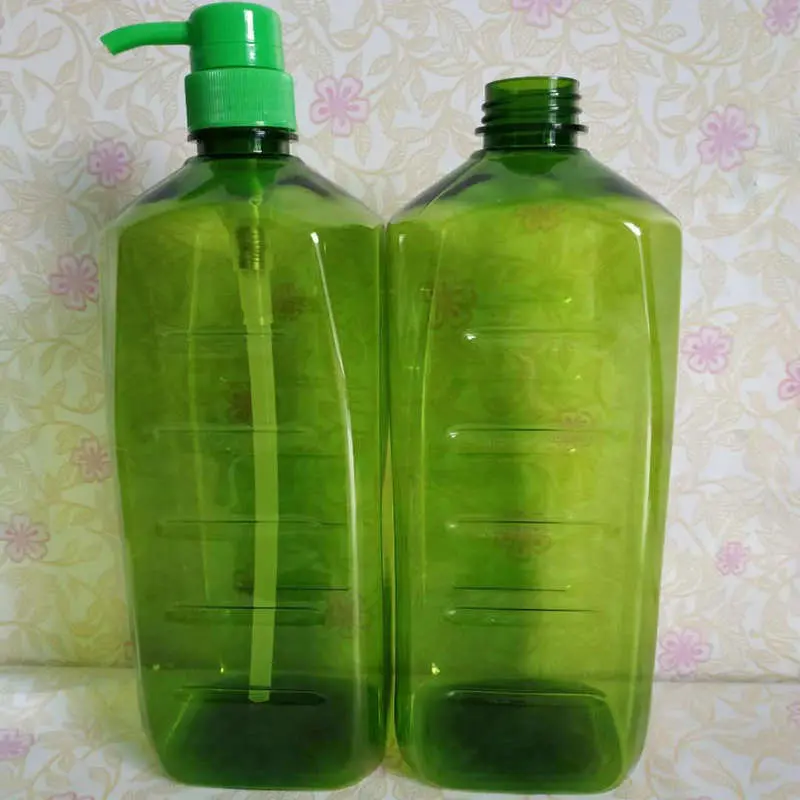 1.5L Pet Detergent Bottle Transparent Oblate Packaging Plastic Bottle