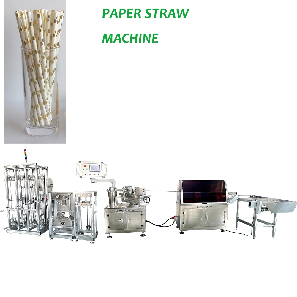 2023 One Knife Cutting Cigarette Rolling Drinking Paper Straw Making Machine