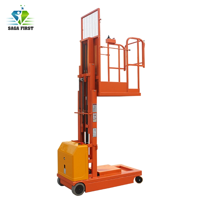 CE ISO Hydraulic Self Drive Full Electric Order Picker Forklift with Low Price