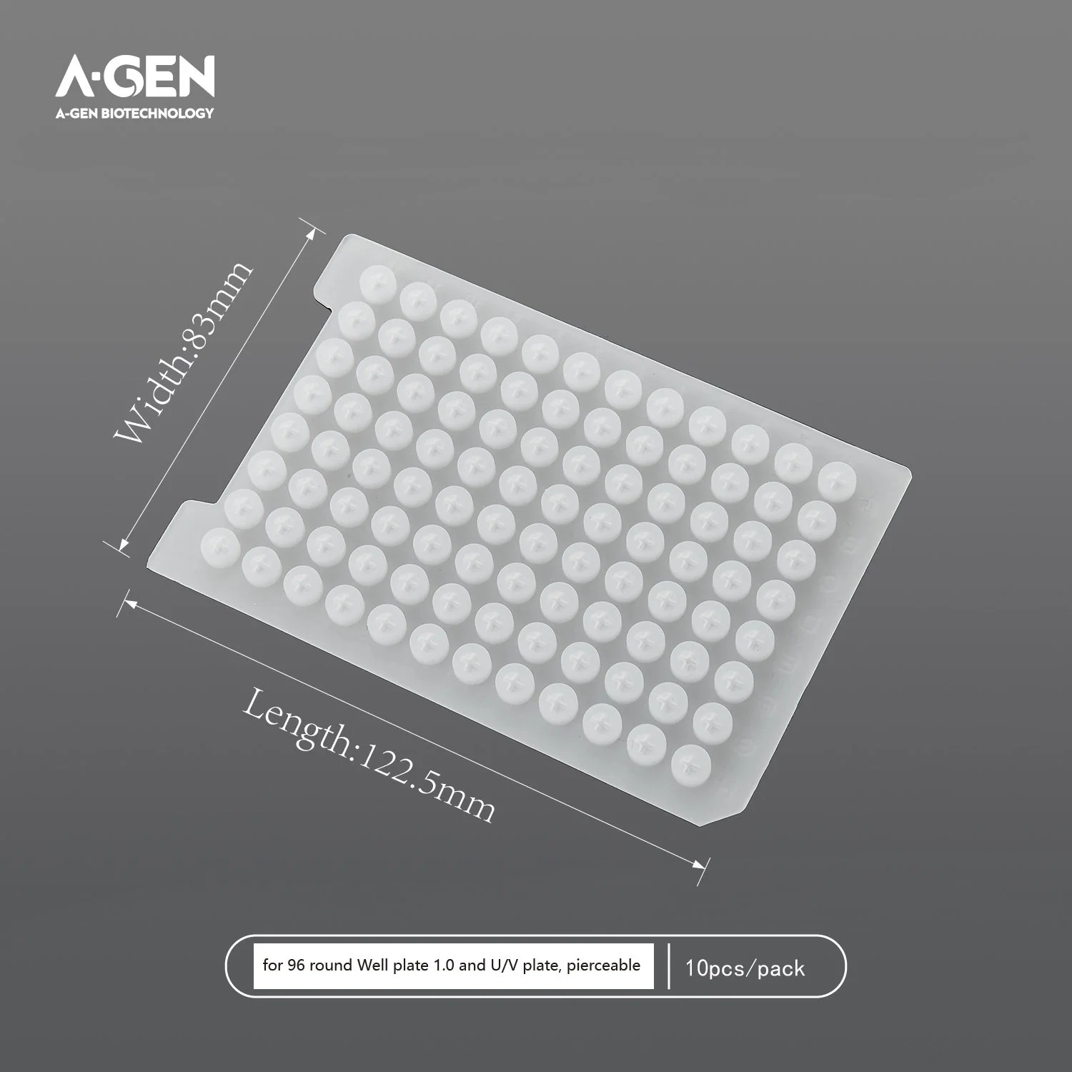 Pierceable Silicone Mat for 96 Round Well Plate 1.0 and U/V Plate