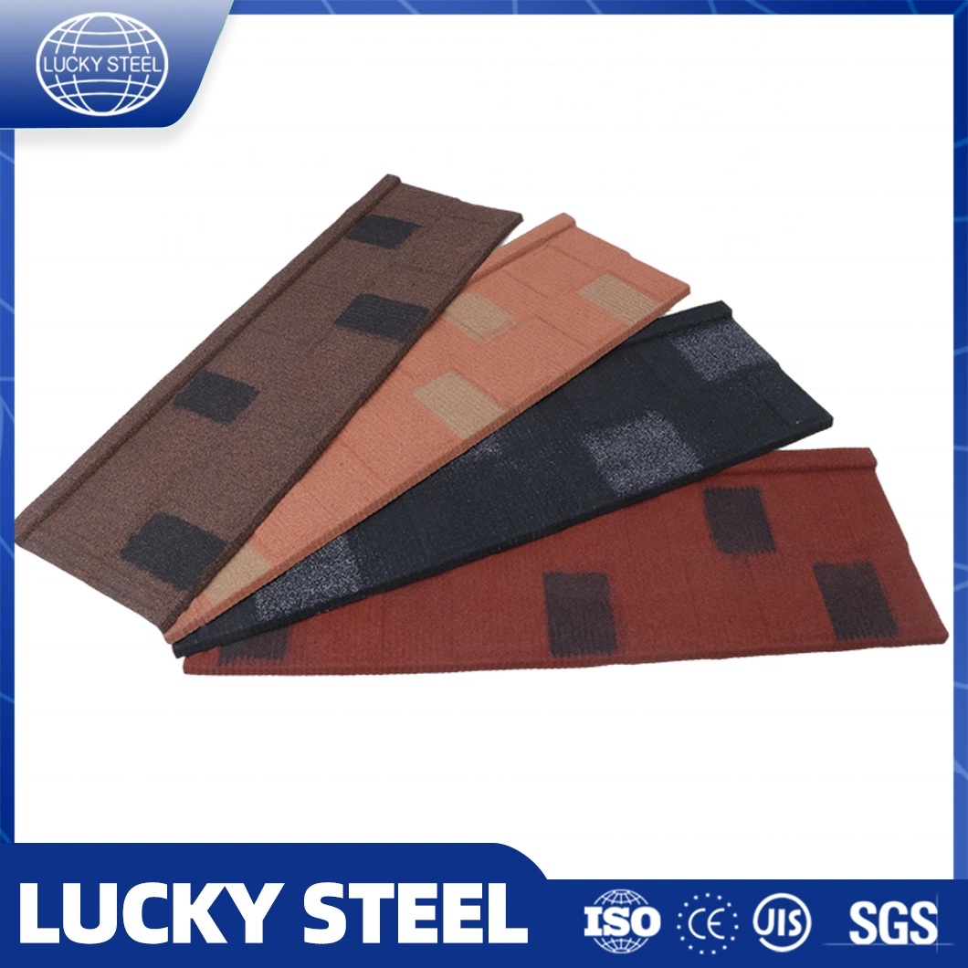 Anti Fading Colorful Durable Quality Stone Coated Steel Roof Tiles