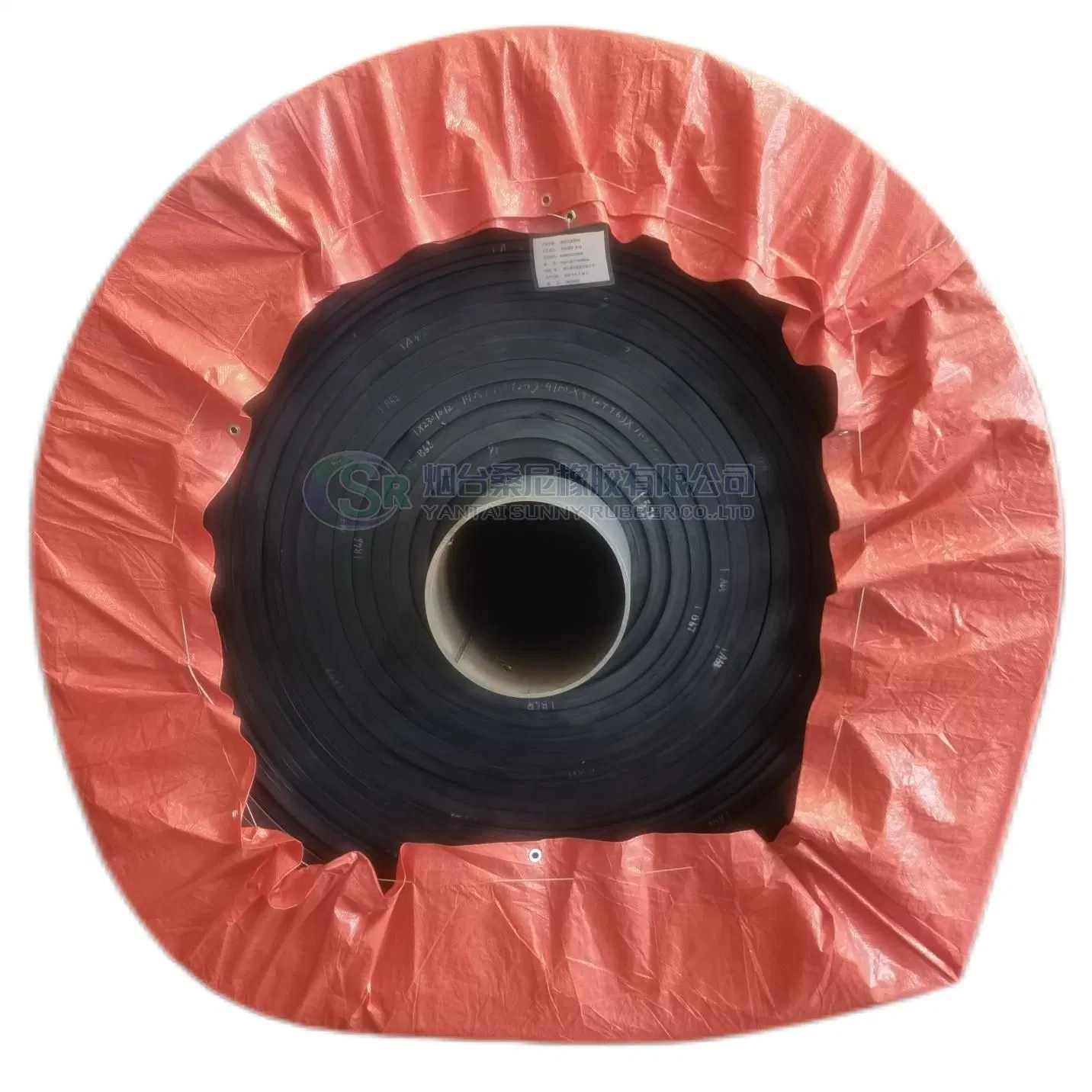 Rubber Filter Belt with Rows of Crosswise Grooves