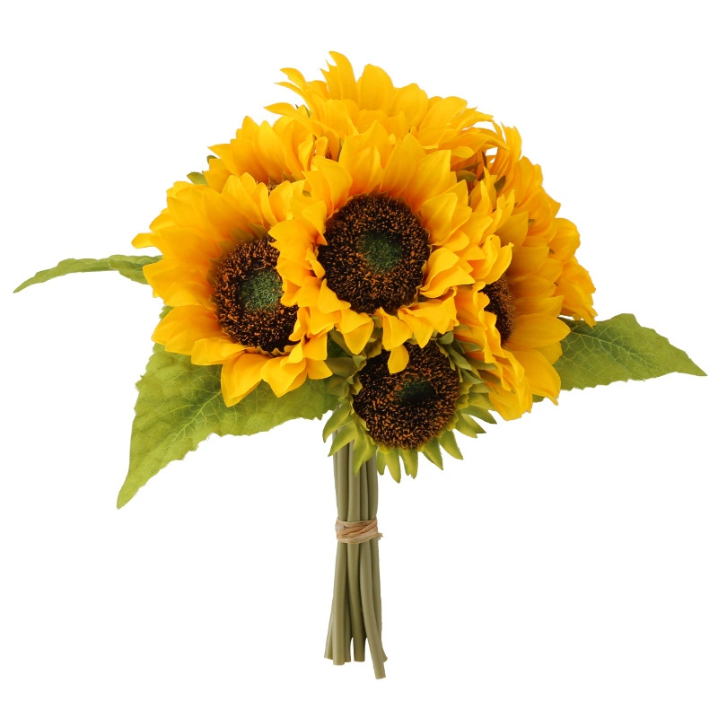 Manufacturers Wholesale/Supplier 9 Head Simulation Sunflower Wedding Wedding Flowers