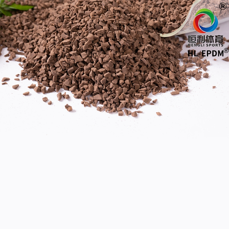 Brown EPDM Elastic Rubber Pellets Rubber Floor for Outdoor Children's Playground