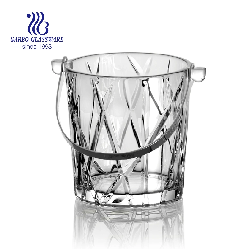 Wholesale/Supplier Glassware Clear Skull Face Whisky Ice Bucket Sets