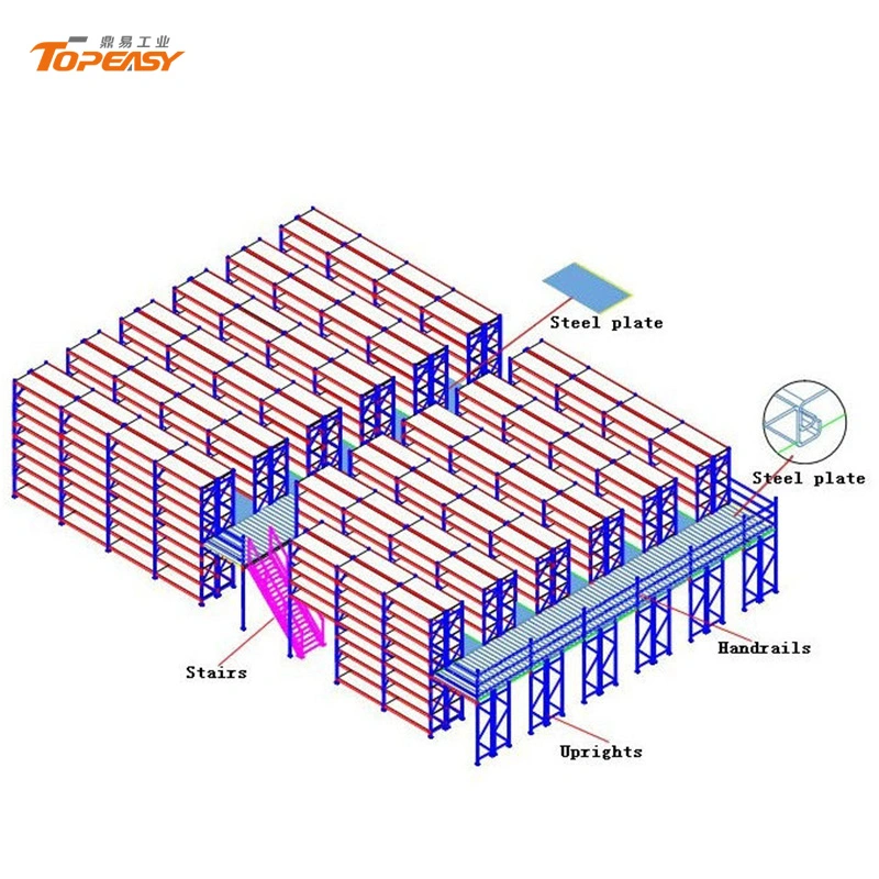 2 Tier Cold Warehouse Mezzanine Bulk Storage Shelving