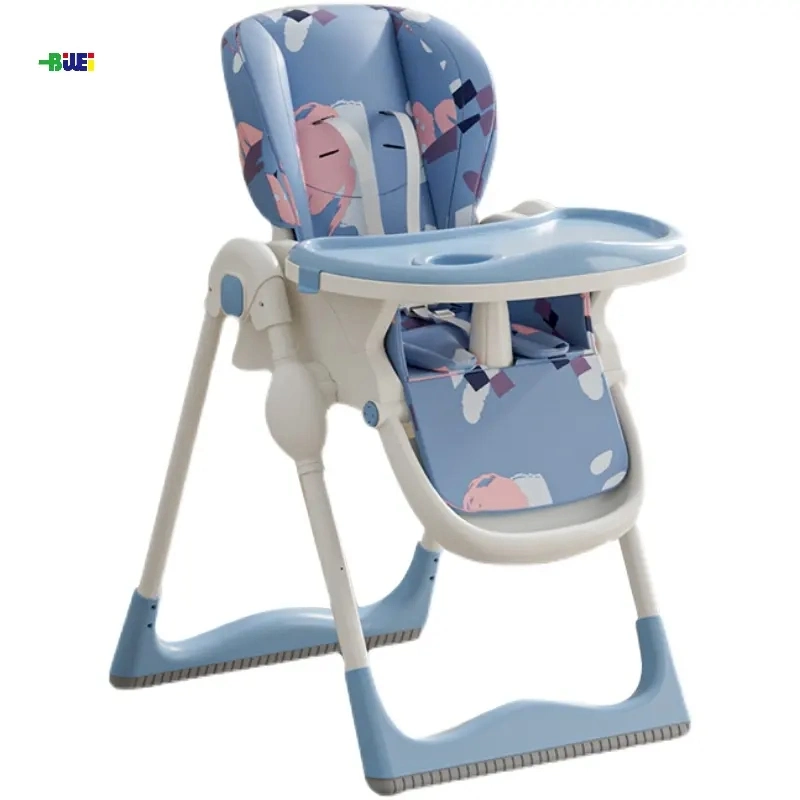 Printed Blue Best-Sell Worthy Household Foldable Light Baby Dining Chair Can Sit Lie Multi-Functional Picnic Table Safe Material