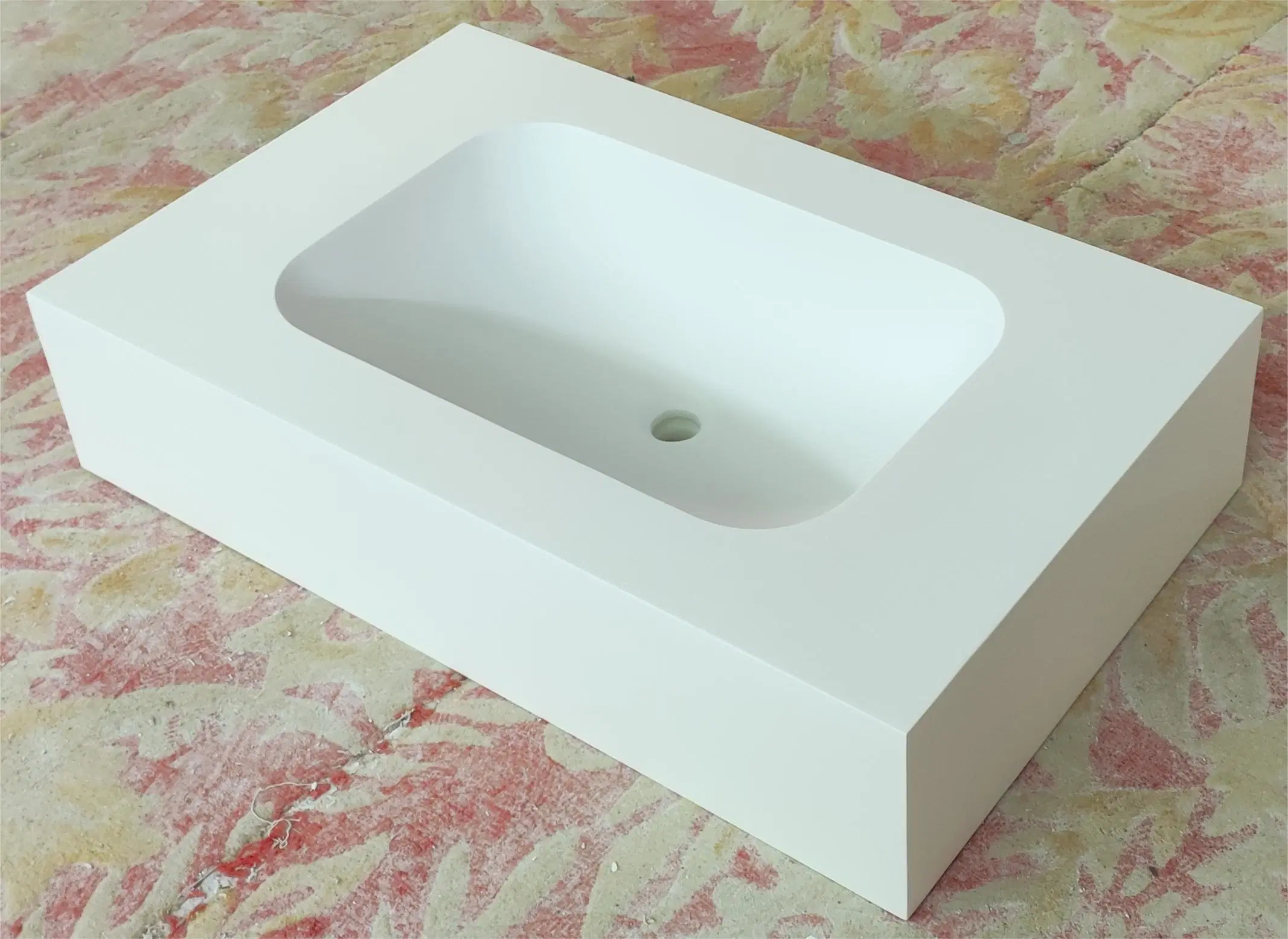 Modern Design Solid Surface Wall Hung Lavabo Wash Basin