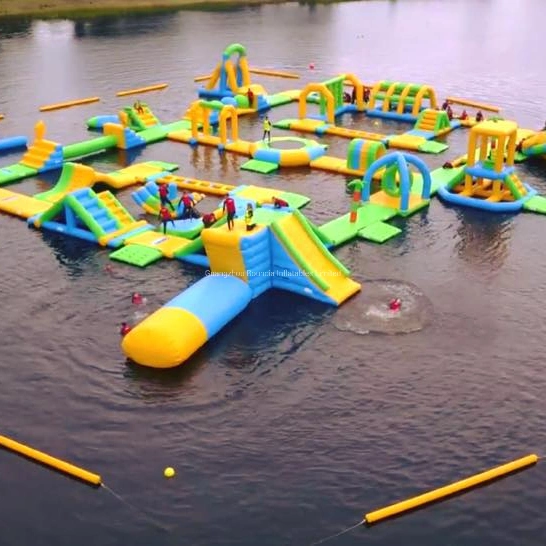 Bouncia 150 People Outdoor Floating Inflatable Water Park Games Manufacturer